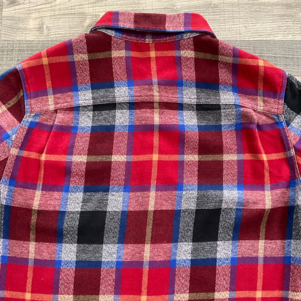 The North Face Arroyo Flannel Shirt Men's SMALL Red Black Blue Plaid Long Sleeve - Picture 10 of 10
